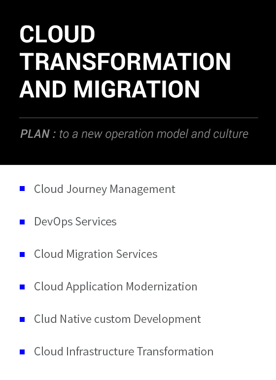 CLOUD TRANSFORMATION AND MIGRATION